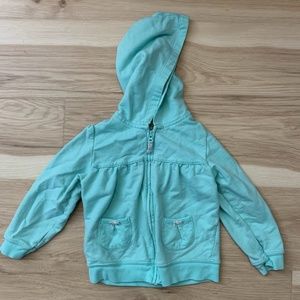 ✅ Carters Size 24M Lightweight Blue Hooded Zip-Up Jacket